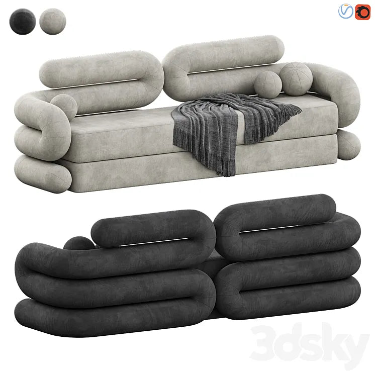 Tube Sofa by Objective Collection 3DSMAX Model