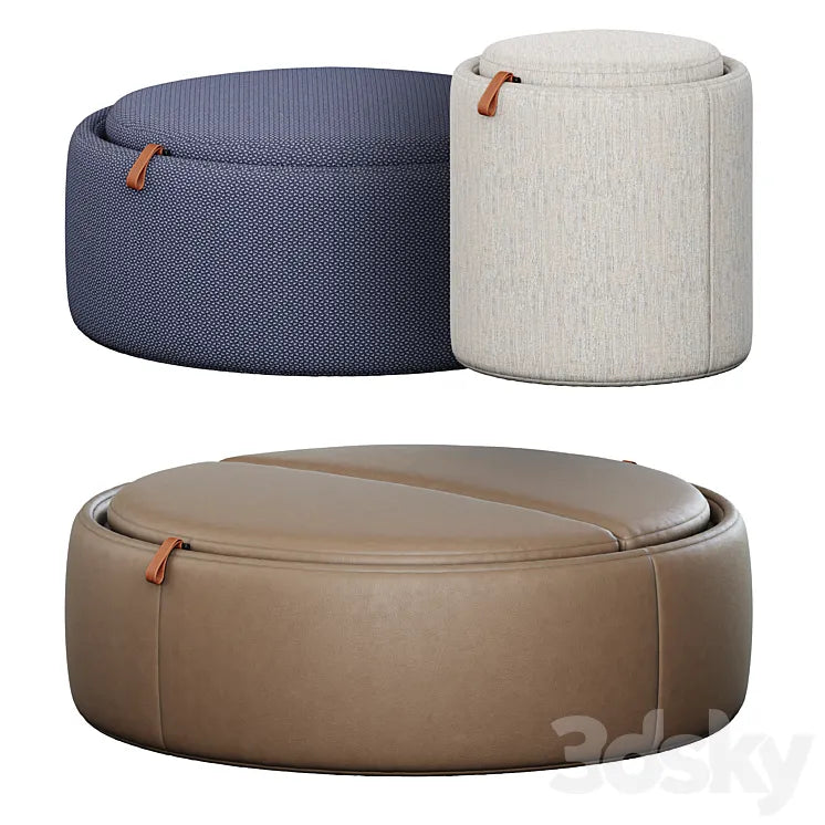 Tumidei Pill Pouf Set 3DSMAX Model