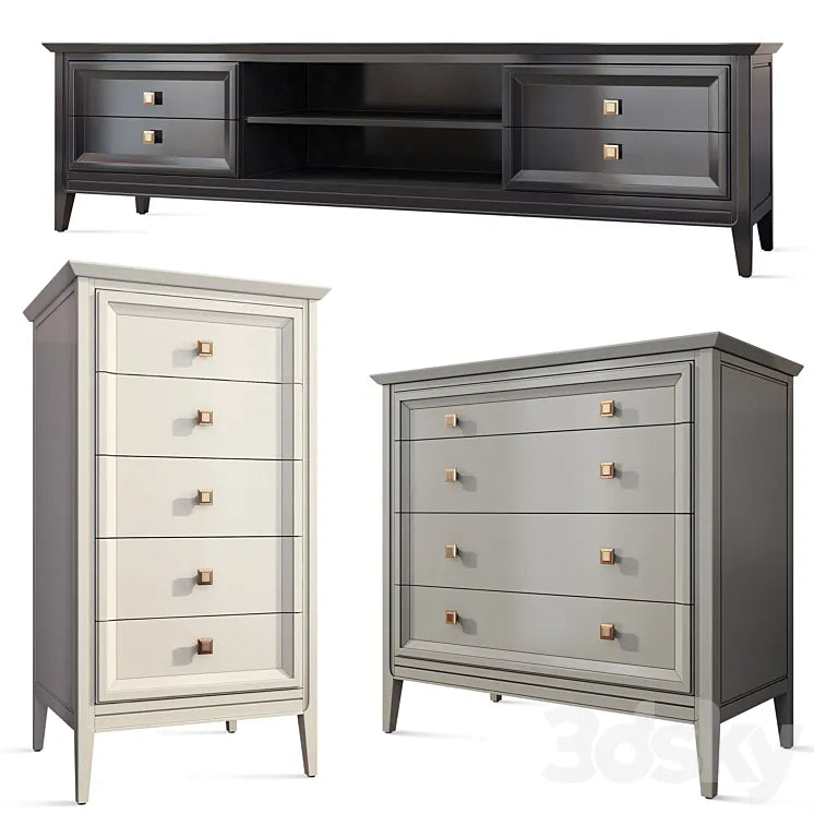 TV cabinet chest of drawers for clothes Tesoro Aletan 3DSMAX Model