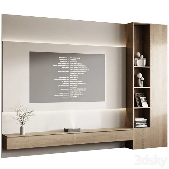 TV Set and Projector 2 3dsMax Model
