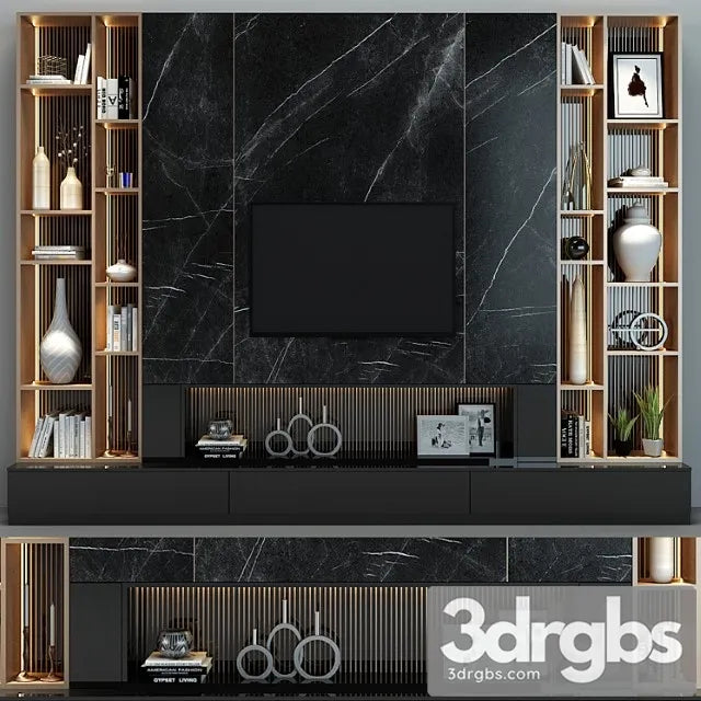 Tv shelf 003 3D Model Free