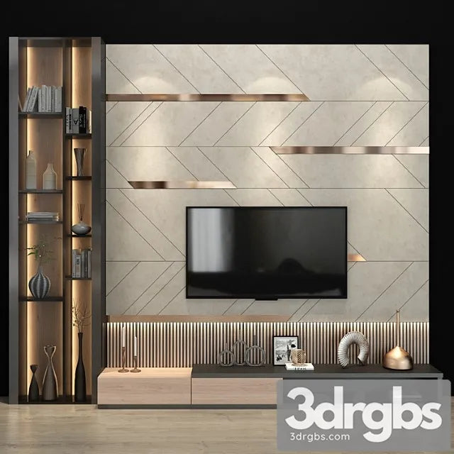 Tv shelf 0193 3D Model Free