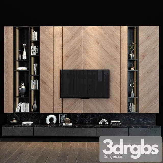 Tv shelf 087 3D Model Free
