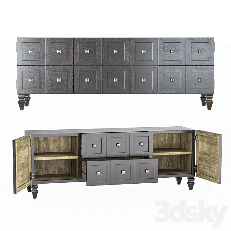 TV stand Full House 1DRBG078 Black 3DSMAX Model
