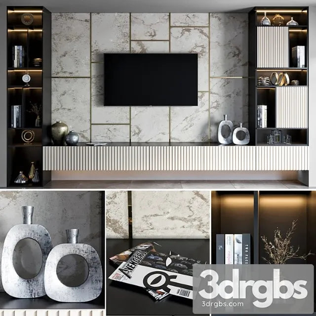 TV Unit 09 1 3D Model Free