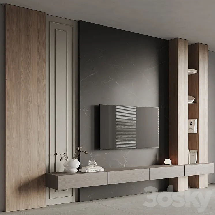 TV Wall 01 3DSMAX Model
