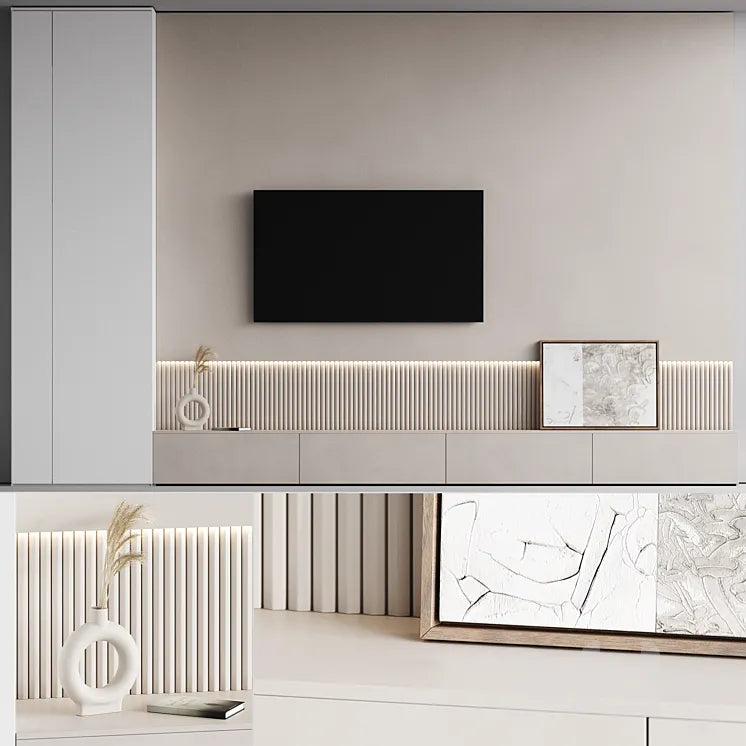 TV wall 02 3DSMAX Model