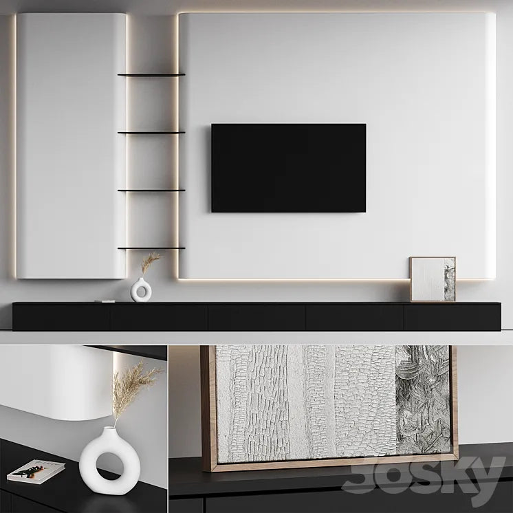 TV wall 04 3DSMAX Model