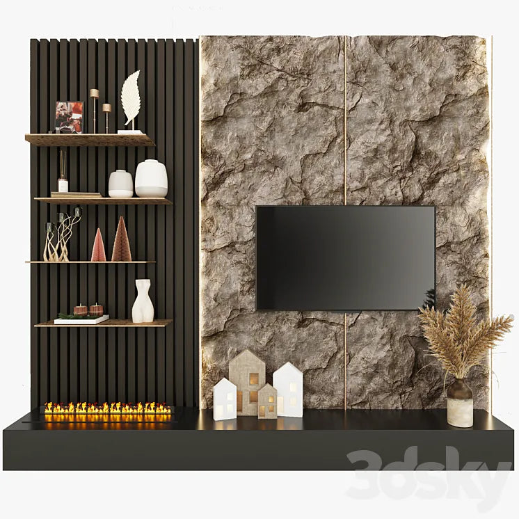 TV wall 1 3DSMAX Model