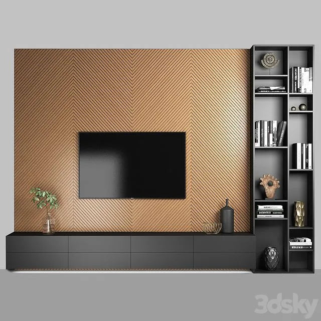 TV Wall 1 3dsMax Model