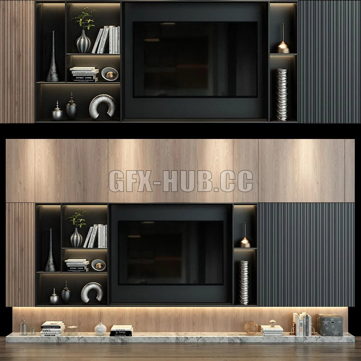 TV Wall 163 3dsMax Model