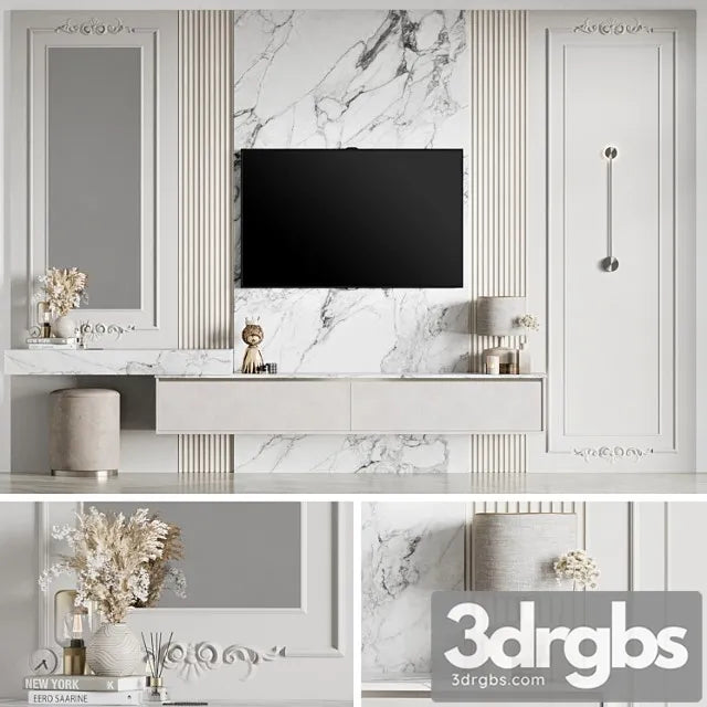 TV Wall 26 3D Model Free