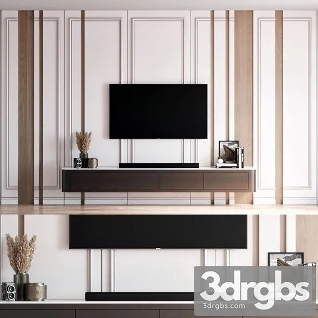 TV Wall 27 3D Model Free