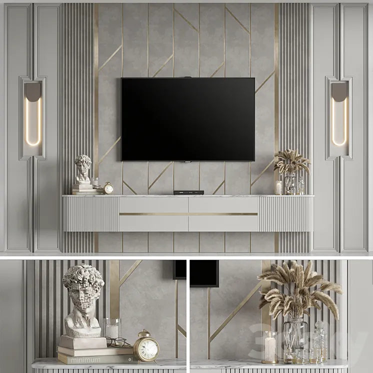 TV Wall 32 3DSMAX Model