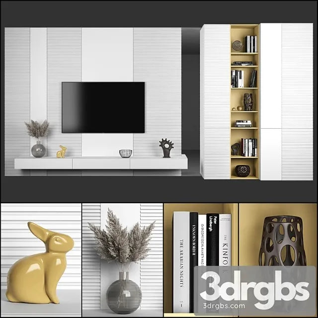 TV Wall 4 3D Model Free