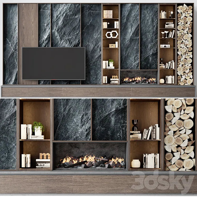 TV wall modern 76 3DSMAX Model
