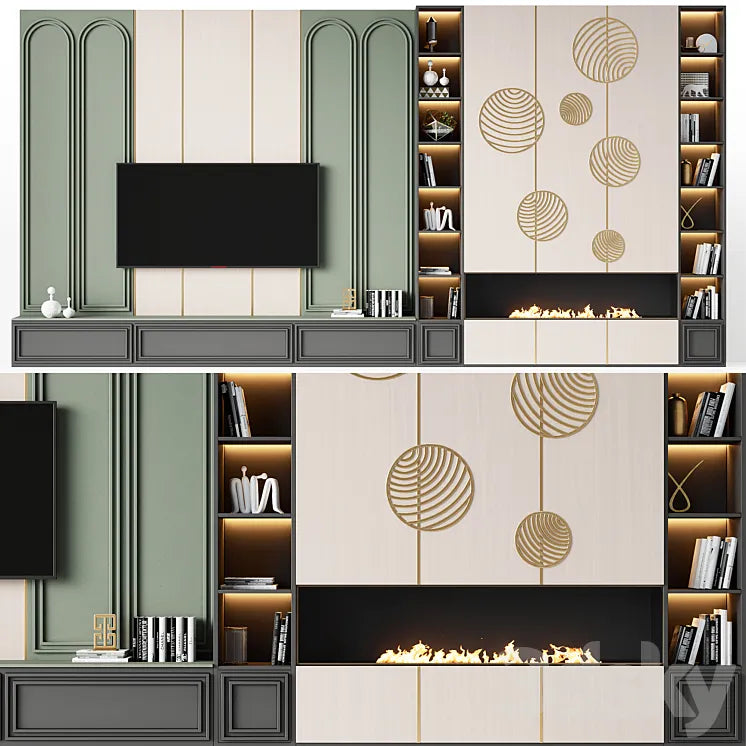 TV wall modern 92 3DSMAX Model