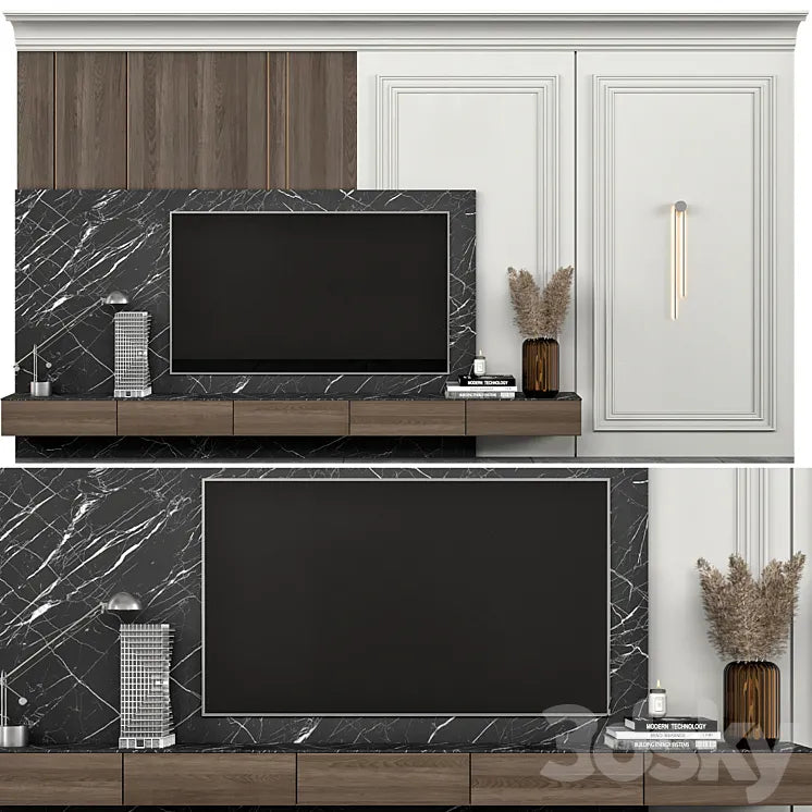TV WALL NO15 3DSMAX Model