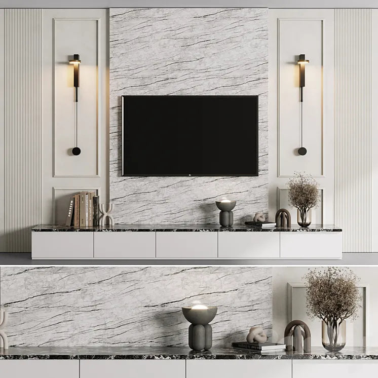 TV Wall Set 04 3DSMAX Model