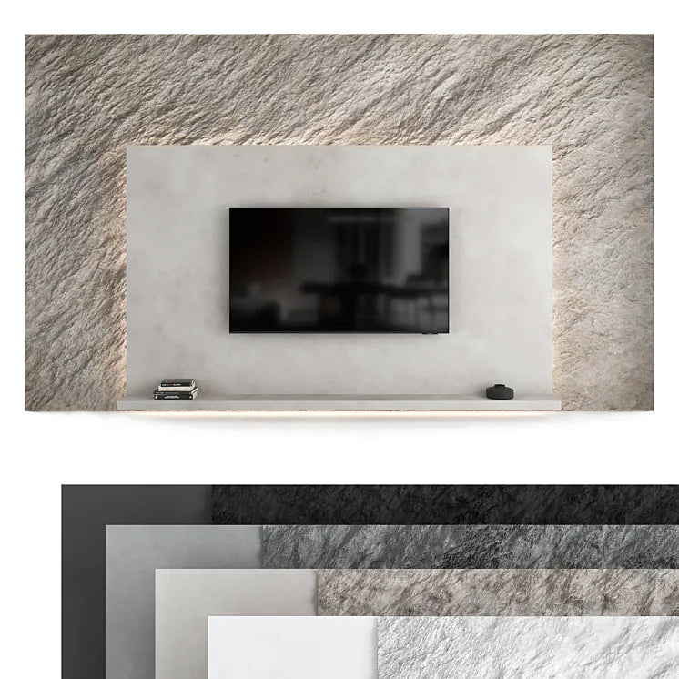 TV wall set 07 3DSMAX Model