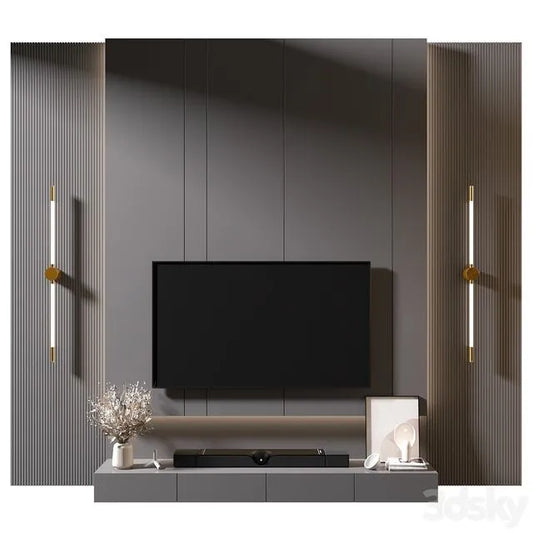 TV Wall set 1038 3dsMax Model