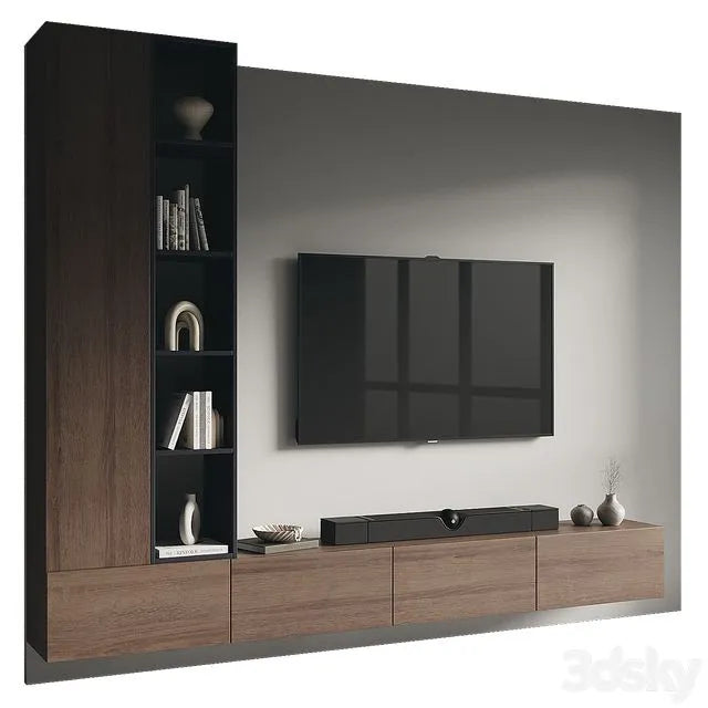 TV wall set 121 3dsMax Model