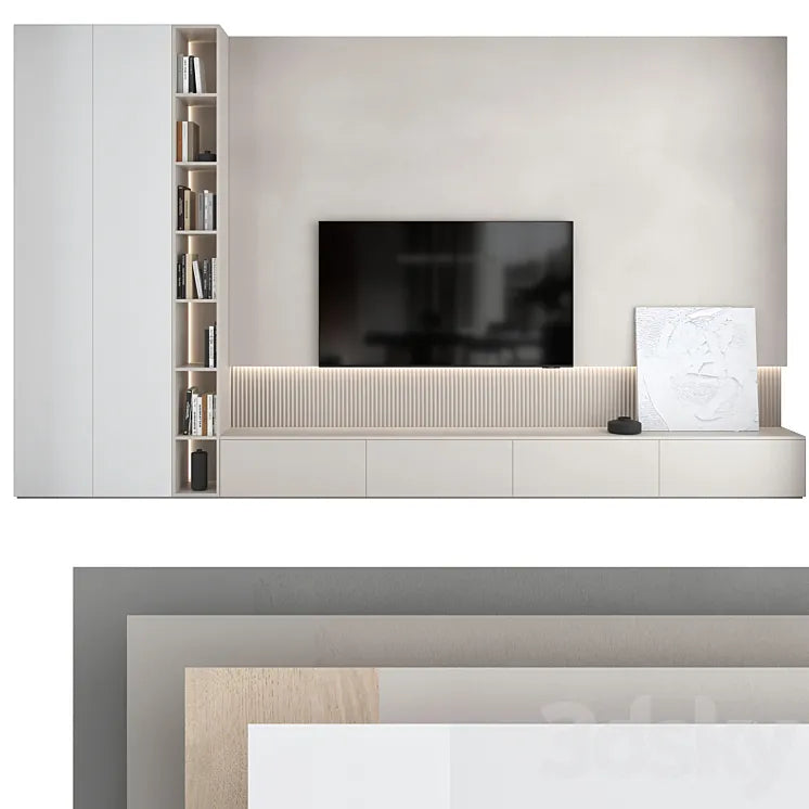 TV wall set 18 3DSMAX Model
