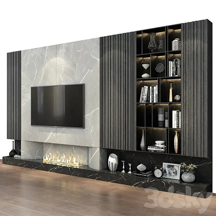 TV Wall set 197 3DSMAX Model