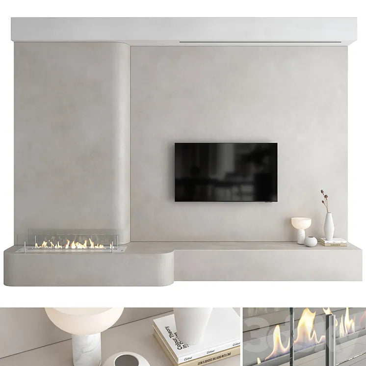 TV wall set 25 3DSMAX Model