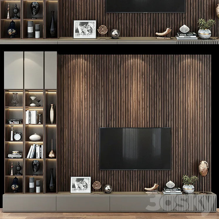TV wall set 270 3DSMAX Model