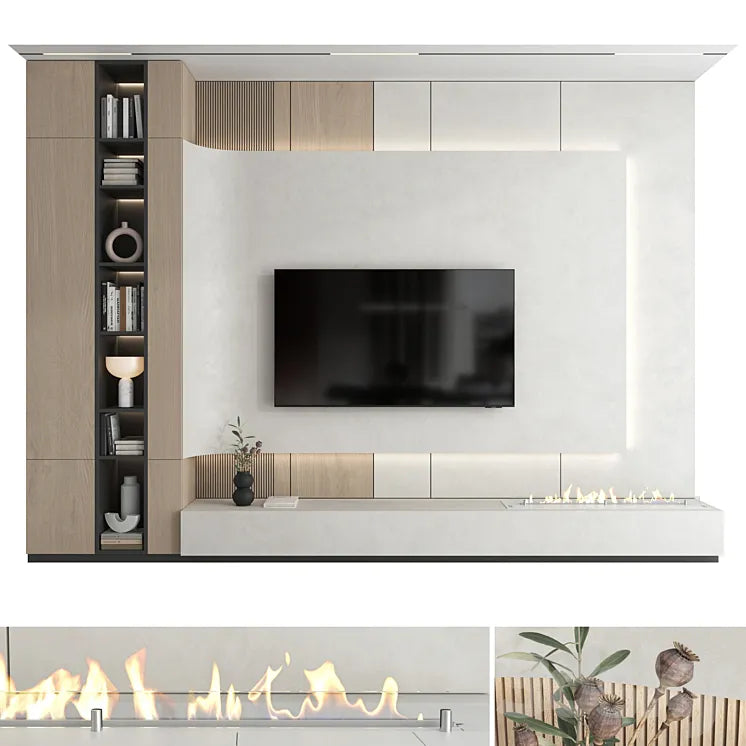 TV wall set 30 3DSMAX Model