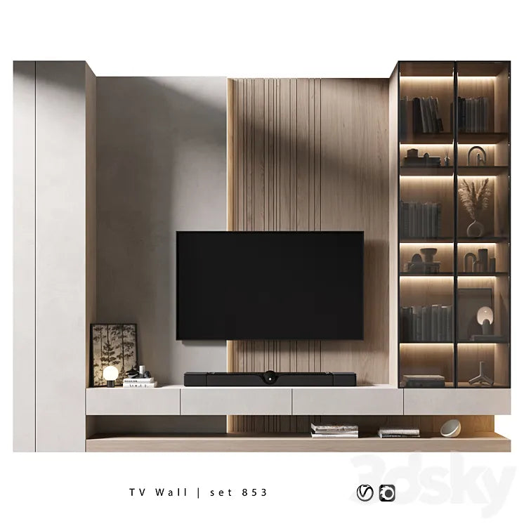 TV Wall | set 853 3DSMAX Model