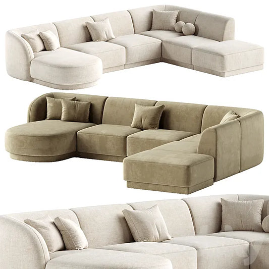 U shaped sofa Miley right 3ds Max