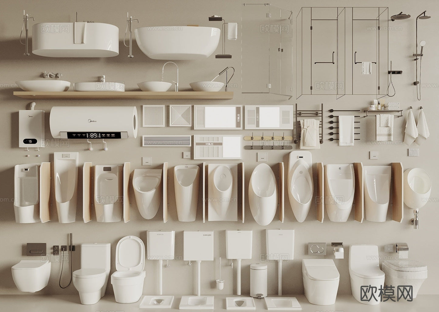Bathroom Decoration 3D Models For Free Download – 3dsky – 033 – VRAY Render