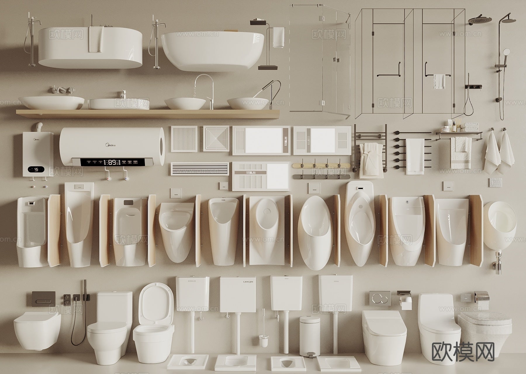 Bathroom Decoration 3D Models For Free Download – 3dsky – 033 – VRAY Render