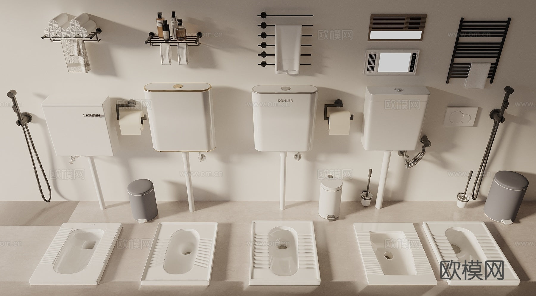 Bathroom Decoration 3D Models For Free Download – 3dsky – 044 – VRAY Render