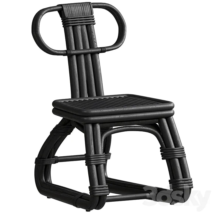 Urbana Dining Chair Black Rattan 3DSMAX Model
