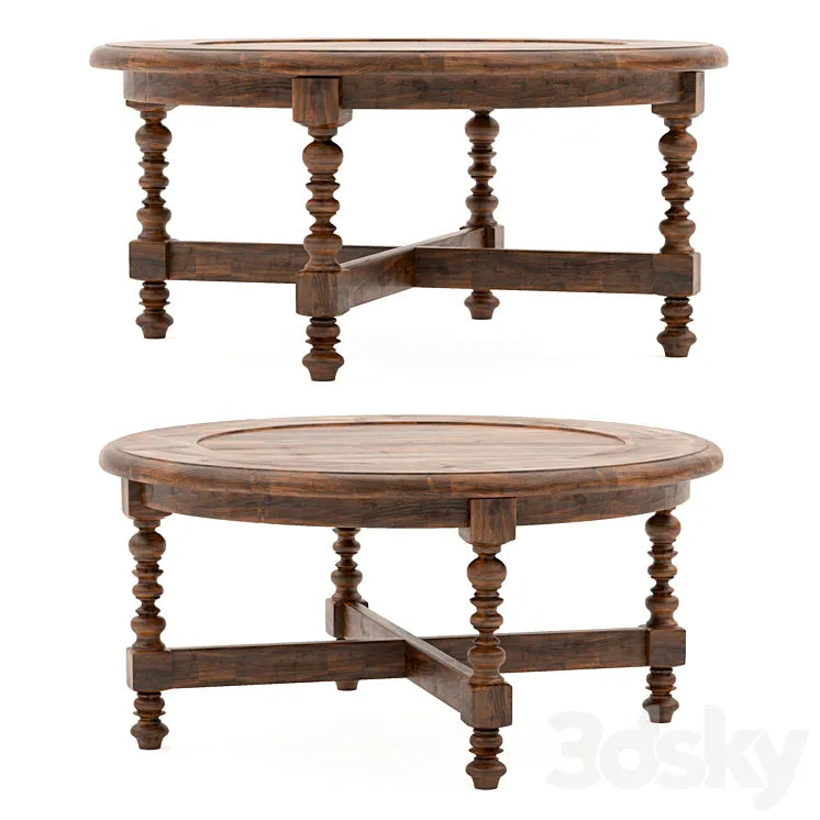 Uttermost Samuelle Reclaimed Wood Coffee Table 3DSMAX Model