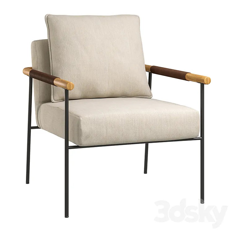 Valencia Linen Atticus Armchair 3DSMAX Model