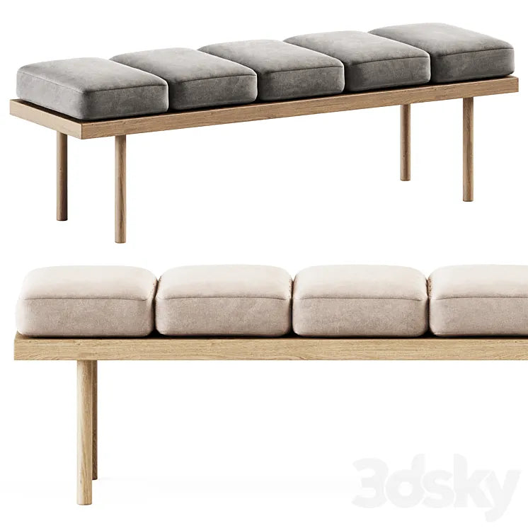 Valentino Bench by Missana / Soft bench 3DSMAX Model