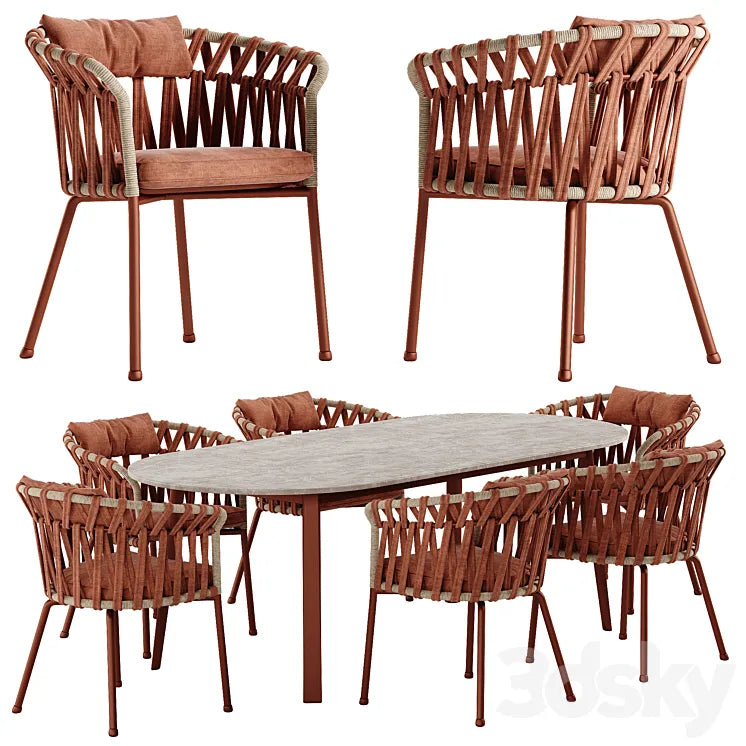 Varaschin Emma Cross dining set 3DSMAX Model