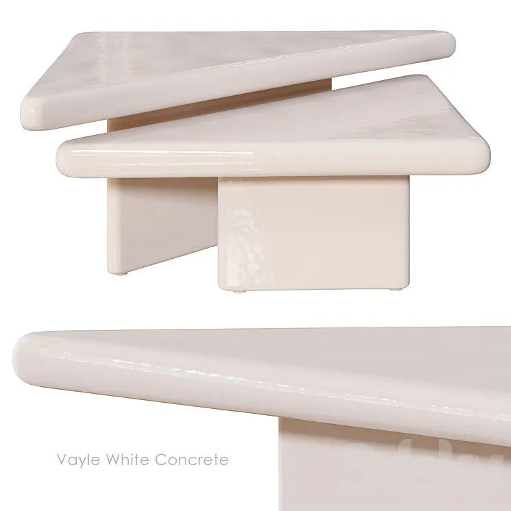 Vayle White Concrete Coffee Table by CB2 3DSMAX Model