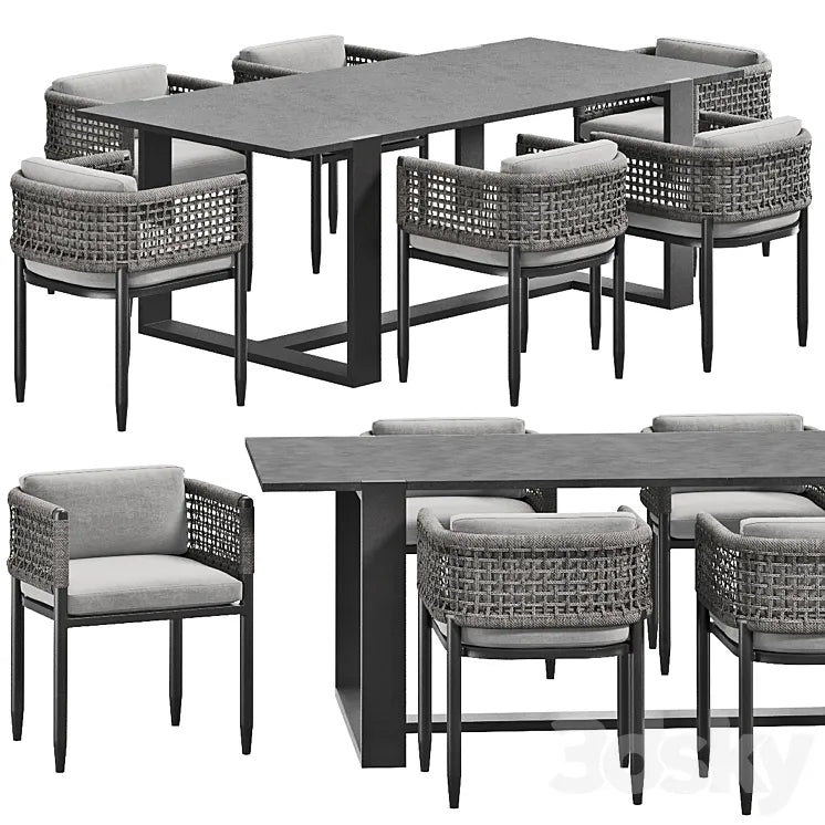 Verona Dining Set 3DSMAX Model