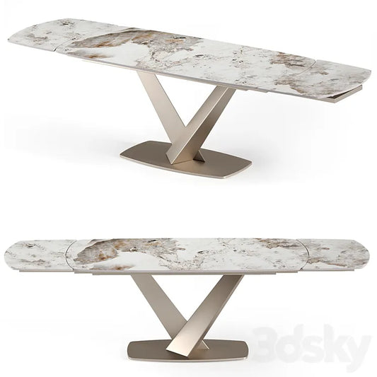 Victoria folding table with ceramic top 3DSMAX Model
