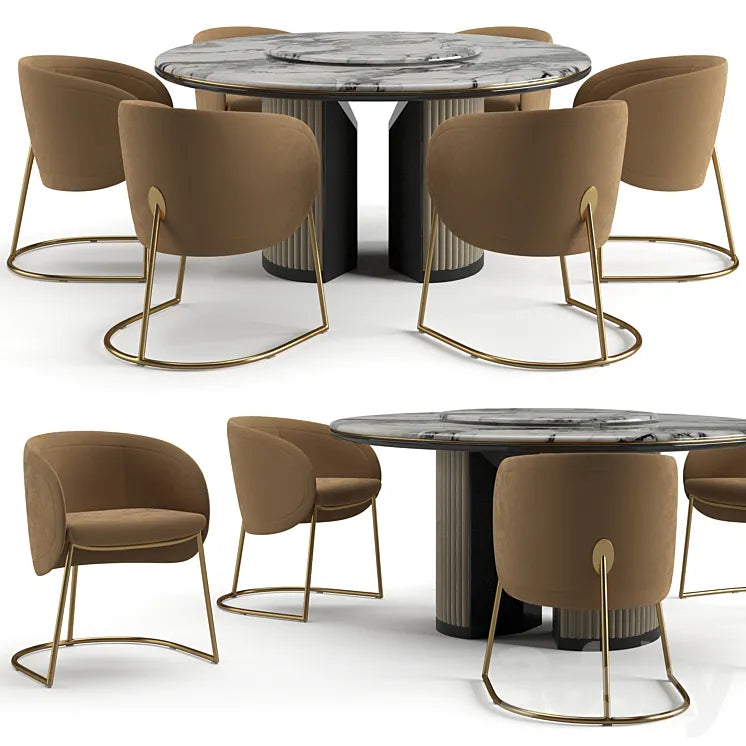 Visionnaire dinner set 3DSMAX Model