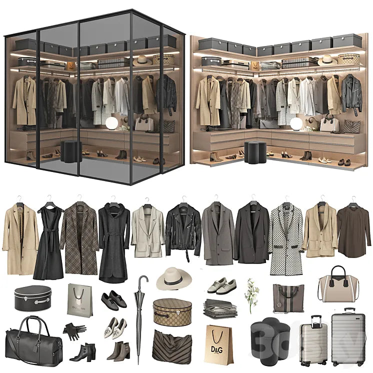 Walk-in Closet 98 part 7 3DSMAX Model