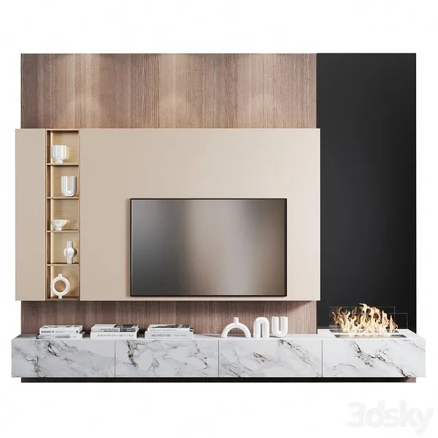 Wall Tv Set 3 3dsMax Model