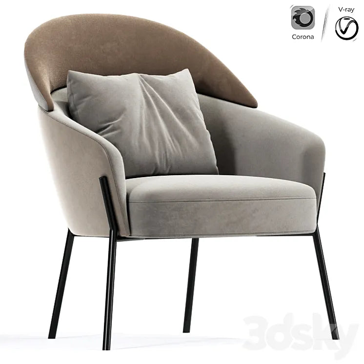 Wam lounge armchair by bross 3DSMAX Model
