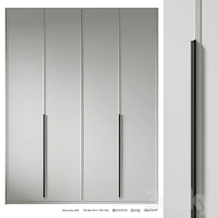 Wardrobe 022 3DSMAX Model
