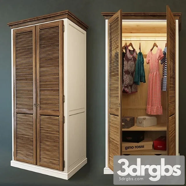 Wardrobe 2-door folk. wellige 3D Model Free